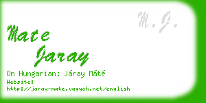 mate jaray business card