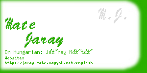 mate jaray business card